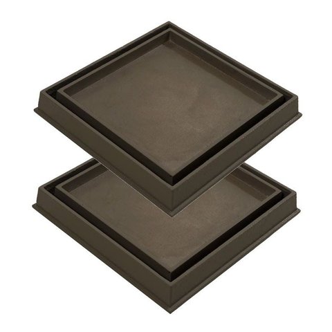 Kit 2 Ralo Invisível Rebaixado Caixa Sifonada Fendi 18cm