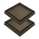 Ver imagem 1 de Kit 2 Ralo Invisível Rebaixado Caixa Sifonada Fendi 18cm