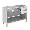 Ver imagem 4 de Balcão de Cozinha Itatiaia em Aço para Pia 3 Portas e 2 Gavetas Branco Tarsila