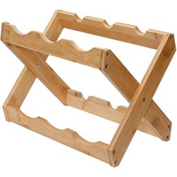 Suporte Para Vinhos Retrátil Bambu 6 Garrafas - Mimo Style - 2