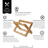 Suporte Para Vinhos Retrátil Bambu 6 Garrafas - Mimo Style - 3