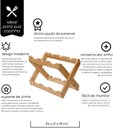 Ver imagem 3 de Suporte Para Vinhos Retrátil Bambu 6 Garrafas - Mimo Style