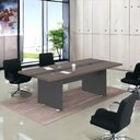 Ver imagem 3 de Mesa de Reunião 6 Lugares Escritório Parma Freijó Preto