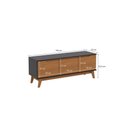 Ver imagem 4 de Rack Kappesberg 3 Portas Preto Fosco/canela 136cm