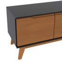 Ver imagem 5 de Rack Kappesberg 3 Portas Preto Fosco/canela 136cm