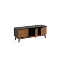 Ver imagem 6 de Rack Kappesberg 3 Portas Preto Fosco/canela 136cm
