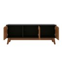 Ver mais imagens de Rack Kappesberg 3 Portas Preto Fosco/canela 136cm