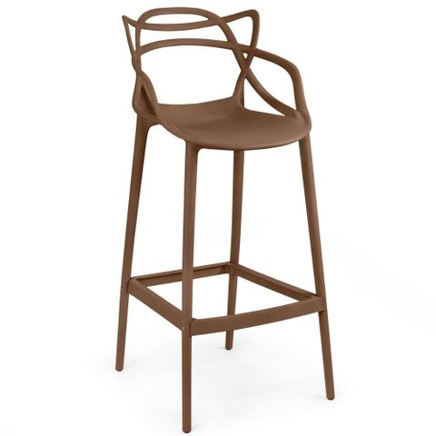 Banqueta Alta Allegra Design Cozinha/bancada - Marrom