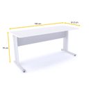Ver imagem 2 de MESA P/ ESCRITÓRIO 152X61 PANDIN MAXXI - BRANCO MX150