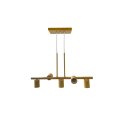 Ver imagem 2 de Lustre Pendente Rubis 5 Lâmpadas Ideal para Escritório Sala de Estar Sala de Jantar - Dourado