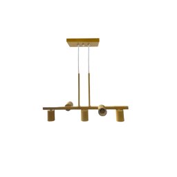Lustre Pendente Rubis 5 Lâmpadas Ideal para Escritório Sala de Estar Sala de Jantar - Dourado - 2