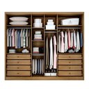 Ver imagem 4 de Guarda Roupa Casal 6 Portas 8 Gavetas - Livorno-cumaru/fendi - Móveis Novo Horizonte
