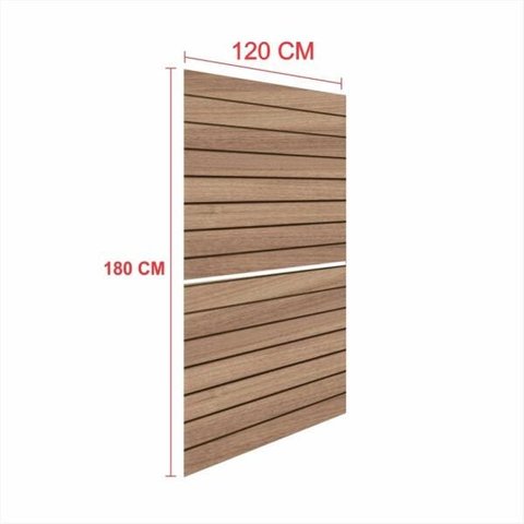 Expositor Painel Canaletado 18Mm Amadeirado Escuro Altura 180 Cm Comp 120 Cm