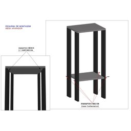 Mesa Alta, Mesa de Canto, Mesa de Apoio, Mesa de Bebedouro, Mesa Lateral Sala/quarto/cozinha - 4