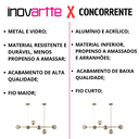 Ver imagem 2 de Lustre Pendente Jabuticaba Jabuti Dourado com 6 Bolas Globos Esféras Âmbar Moderno Luxo Inl85