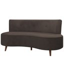 Ver imagem 1 de Sofá 2 Lugares para Sala Living 135cm Pés Palito Korah K04 Veludo Marrom - Mpozenato