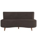 Ver mais imagens de Sofá 2 Lugares para Sala Living 135cm Pés Palito Korah K04 Veludo Marrom - Mpozenato