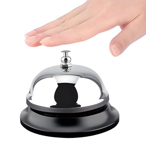 Campainha De Mesa Sino Sineta P/ Recepção Restaurante Balcão