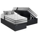 Ver imagem 1 de Cama Box Baú Solteiro: Colchão Molas MasterPocket Ensacadas Anjos Duo Sono + Base CRC Suede Gray(88x