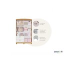 Ver imagem 3 de Guarda Roupa 4 Portas 2 Gavetas Roupeiro 100% Mdf Quarto Criança Infantil Solteiro Cor Branco/nature
