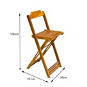 Ver imagem 4 de Conjunto de Mesa Bistrô de Madeira com 4 Cadeiras Dobravel Ideal para Bar e Restaurante Mel