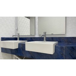 Papel de Parede Mármore Azul Macaúbas Vinil Adesivo Impermeável Lavável Pia Box Mesa 2m X 60 Cm - 5