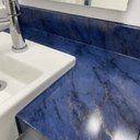 Ver imagem 3 de Papel de Parede Mármore Azul Macaúbas Vinil Adesivo Impermeável Lavável Pia Box Mesa 2m X 60 Cm