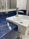 Ver imagem 4 de Papel de Parede Mármore Azul Macaúbas Vinil Adesivo Impermeável Lavável Pia Box Mesa 2m X 60 Cm