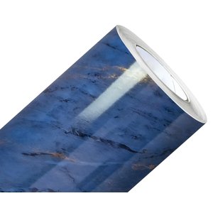 Papel de Parede Mármore Azul Macaúbas Vinil Adesivo Impermeável Lavável Pia Box Mesa 2m X 60 Cm