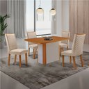 Ver imagem 7 de Mesa de Jantar Isadora 120 cm Tampo MDF Canto Copo Laminado com 4 Cadeiras Lira