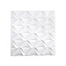 Kit 50 Placas Revestimento de Parede PVC 3d Alto Relevo Losangos Branco - 1