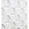 Kit 50 Placas Revestimento de Parede PVC 3d Alto Relevo Losangos Branco - 3