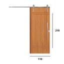 Ver imagem 3 de Porta Correr 9 Trilhos Soft Aparente Puxador Tubo 60cm 110x210cm Belíssima Rodam Abertura Esquerda Branco