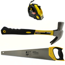 Ver imagem 1 de Kit Jogo 3 Ferramentas-1 Trena 5m 19mm+1 Martelo Unha 27mm+1 Serrote Profissional 20" Fertak