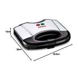 Sanduicheira Inox Compacta com Placas Antiaderentes 110v - 6