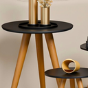 Ver imagem 3 de Conjunto Três Mesas Decorativa de Canto Criado Tripé Madeira Mdf Apoio Porta Objetos Cama Sala Sofá