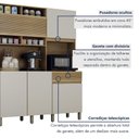 Ver imagem 4 de Armário de Cozinha 5 Portas 1 Gaveta Canastra Valdemóveis Cinamomo/off White