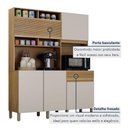 Ver imagem 3 de Armário de Cozinha 5 Portas 1 Gaveta Canastra Valdemóveis Cinamomo/off White