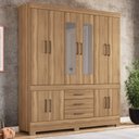 Ver imagem 2 de Guarda Roupa Casal 10 Portas 2 Com Espelho Elite New Murano D02 Amendola Touch - Mpozenato