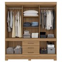 Ver imagem 3 de Guarda Roupa Casal 10 Portas 2 Com Espelho Elite New Murano D02 Amendola Touch - Mpozenato