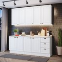 Ver imagem 1 de Cozinha Compacta Casa 812 Amy com Balcão para Cooktop 9 Portas 3 Gavetas MDF