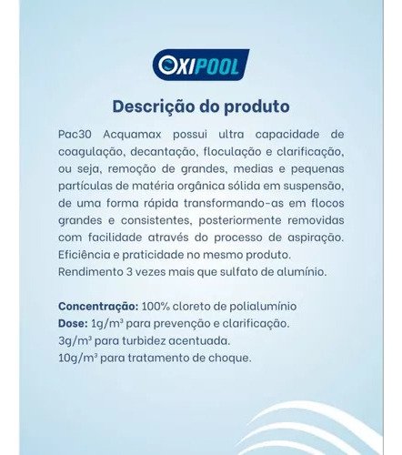 Clarificante Pac30 Acquamax Ultra Decantador Oxipool - 3