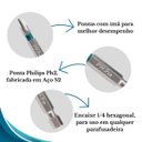 Ver imagem 4 de Jogo de Pontas Bits Phillips Magnetica Ph2 50mm com 10 Peças Gross