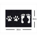 Ver imagem 2 de Tapete Capacho Pegadas Dog 60x40 - Preto