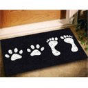 Ver imagem 1 de Tapete Capacho Pegadas Dog 60x40 - Preto
