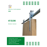Kit p/ Porta Dupla Celeiro - Trilho Tubular 3,00 M - Prata - Al-Fer - 6