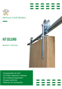 Ver imagem 6 de Kit p/ Porta Dupla Celeiro - Trilho Tubular 3,00 M - Prata - Al-Fer