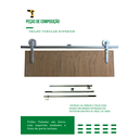 Ver imagem 5 de Kit p/ Porta Dupla Celeiro - Trilho Tubular 3,00 M - Prata - Al-Fer