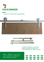 Ver imagem 5 de Kit p/ Porta Dupla Celeiro - Trilho Tubular 3,00 M - Prata - Al-Fer