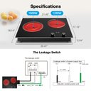 Ver imagem 6 de Vbgk Cooktop Elétrico Duplo 3000w com 10 Níveis de Aquecimento e Timer (preto)